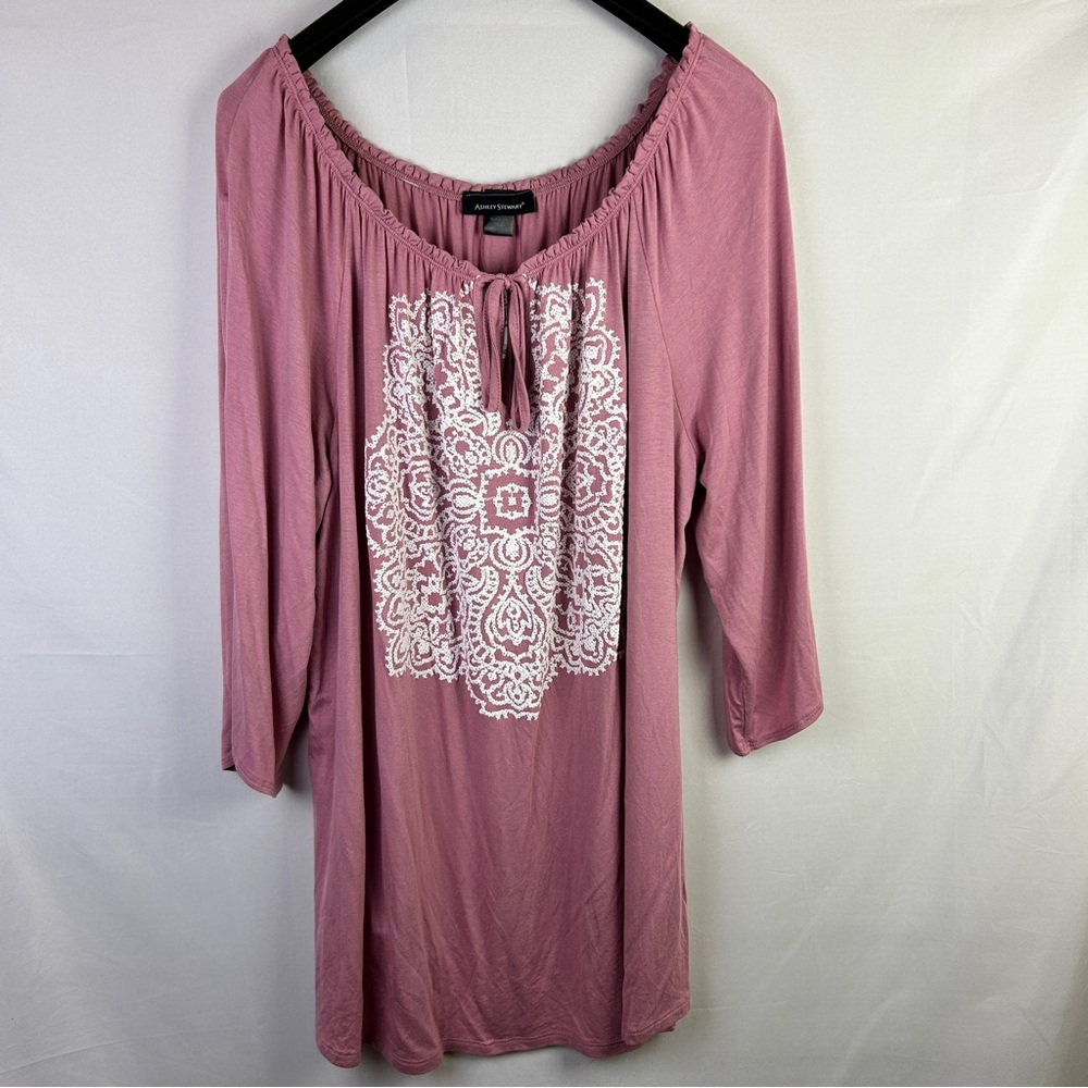 Ashley Steward new with tag pink blouse dress slip shoulder size 18/20